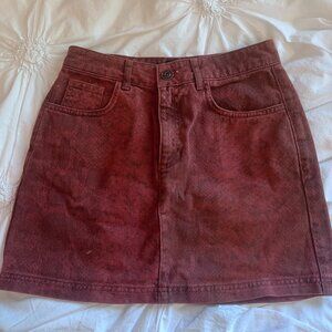 BDG Urban Outfitters Red Denim Skirt